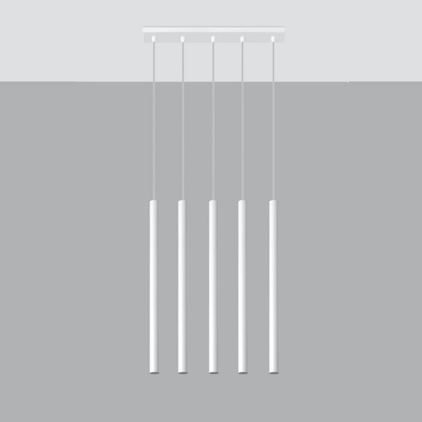 Pendel PASTELO 5xG9/8W/230V hvid