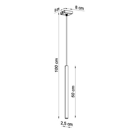 Pendel PASTELO 1xG9/8W/230V sort