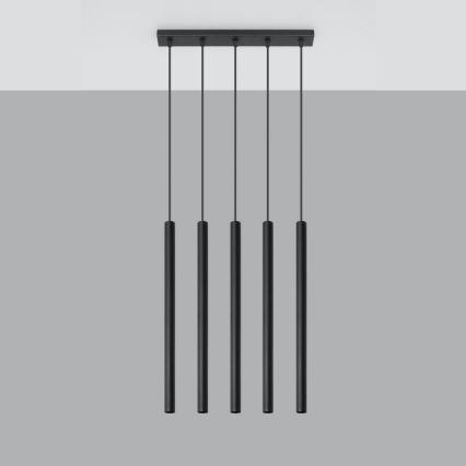 Pendel PASTELO 5xG9/8W/230V sort