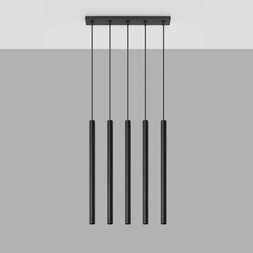 Pendel PASTELO 5xG9/8W/230V sort