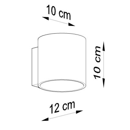 Vægspot ORBIS 1xG9/40W/230V beton