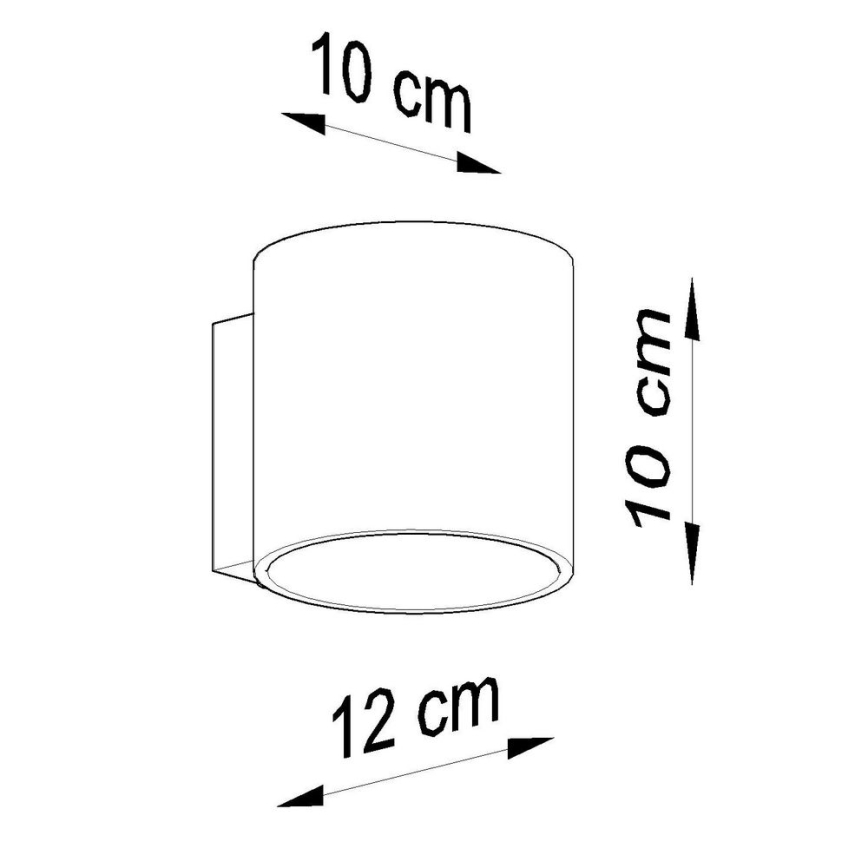 Vægspot ORBIS 1xG9/40W/230V beton