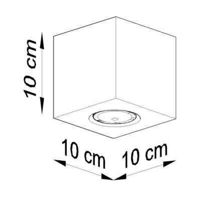 Sollux SL.0489 - Loftlampe QUAD 1xGU10/40W/230V beton