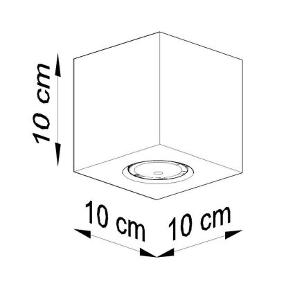 Spotlampe QUAD 1xGU10/10W/230V bøg