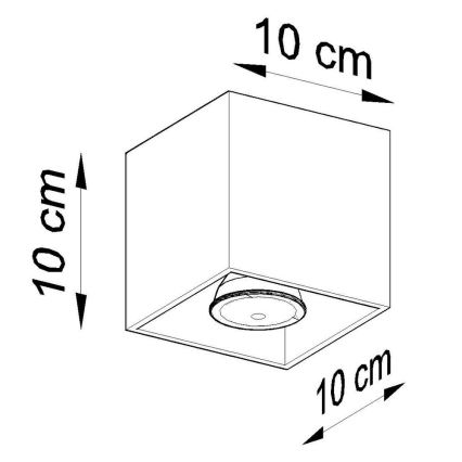 Spotlampe QUAD 1 1xGU10/10W/230V antracit