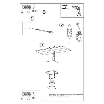 Spotlampe QUAD 1 1xGU10/10W/230V antracit