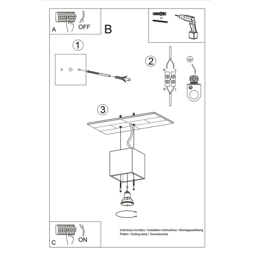 Spotlampe QUAD 1 1xGU10/10W/230V antracit