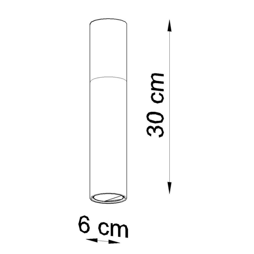 Loftlampe PABLO 1xGU10/40W/230V hvid/bøg