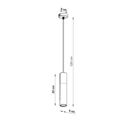 Pendel PABLO 1xGU10/40W/230V sort/bøg