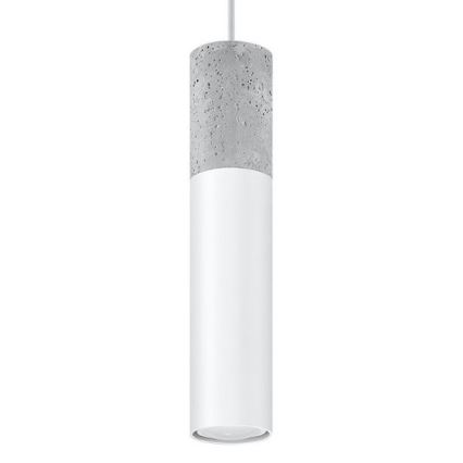 Pendel BORGIO 1xGU10/40W/230V beton/metal hvid