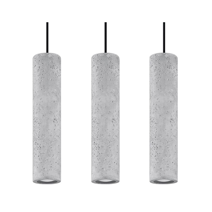 Pendel LUVO 3xGU10/40W/230V betongrå/sort