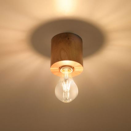 Loftlampe SALGADO 1xE27/60W/230V bøg