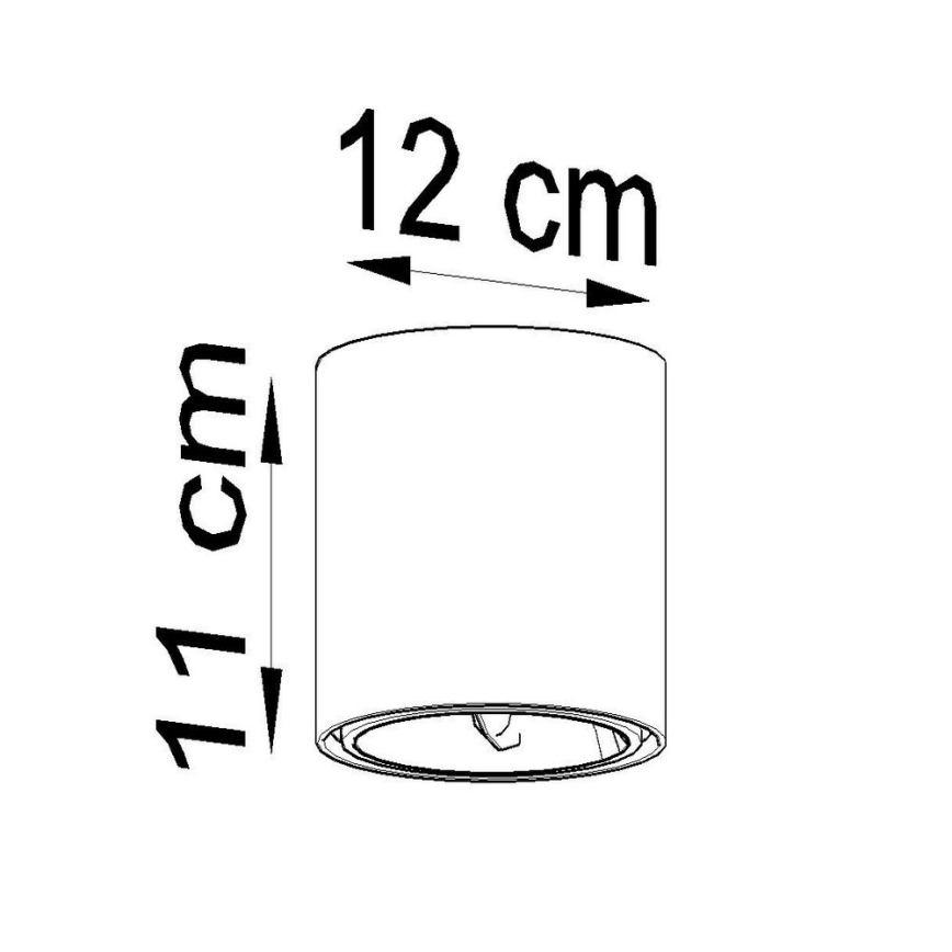 Spotlampe TIUBE 1xGU10-AR111/10W/230V
