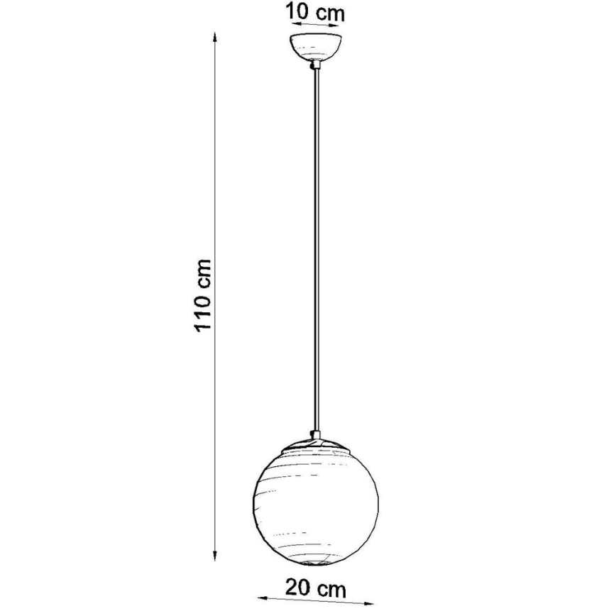Pendellampe på ledning TOYA 1xE27/60W/230V Ø 20 cm hvid/guld