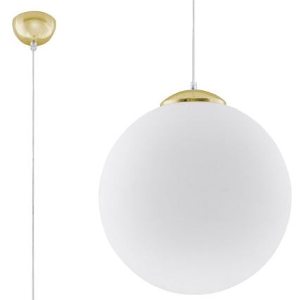 Pendel på kabel TOYA 1xE27/60W/230V Ø 40 cm hvid/guld