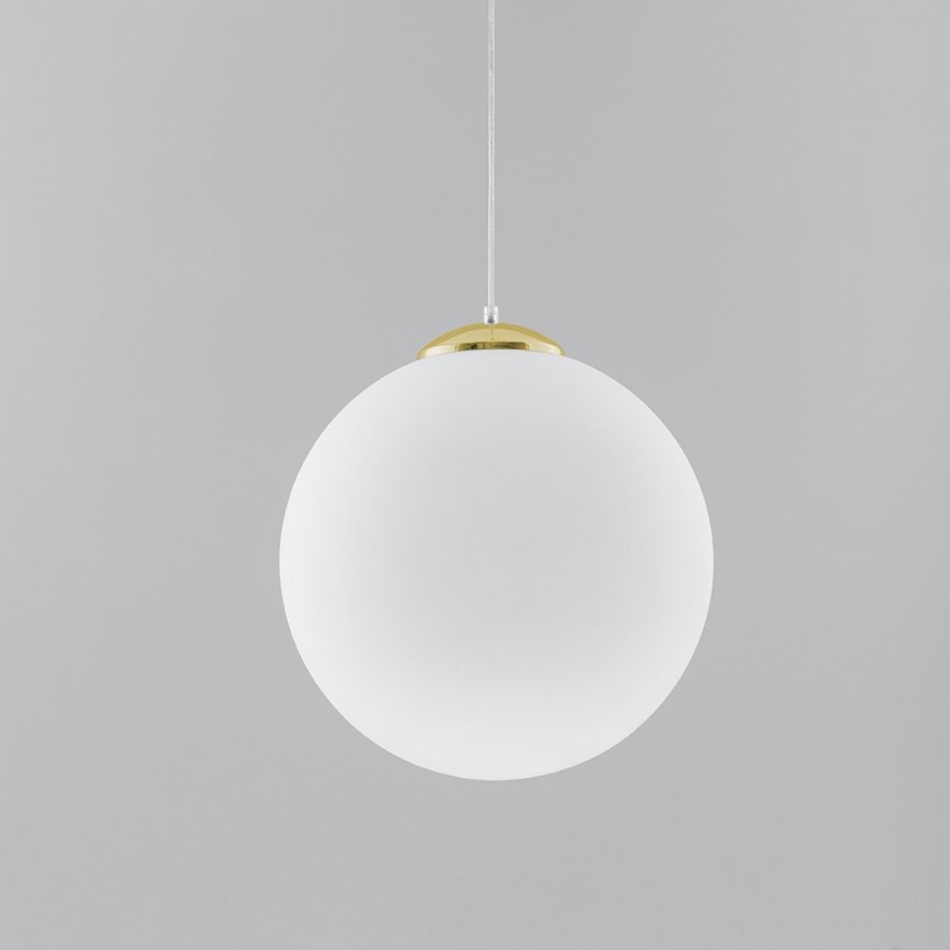 Pendel på kabel TOYA 1xE27/60W/230V Ø 40 cm hvid/guld