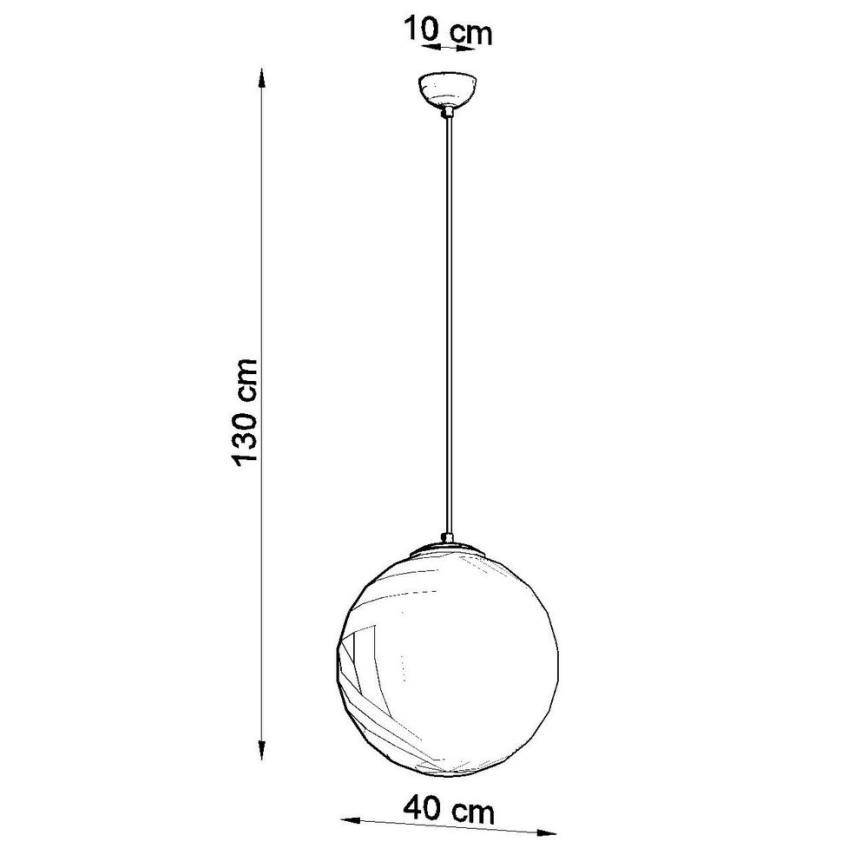 Pendel på kabel TOYA 1xE27/60W/230V Ø 40 cm hvid/guld