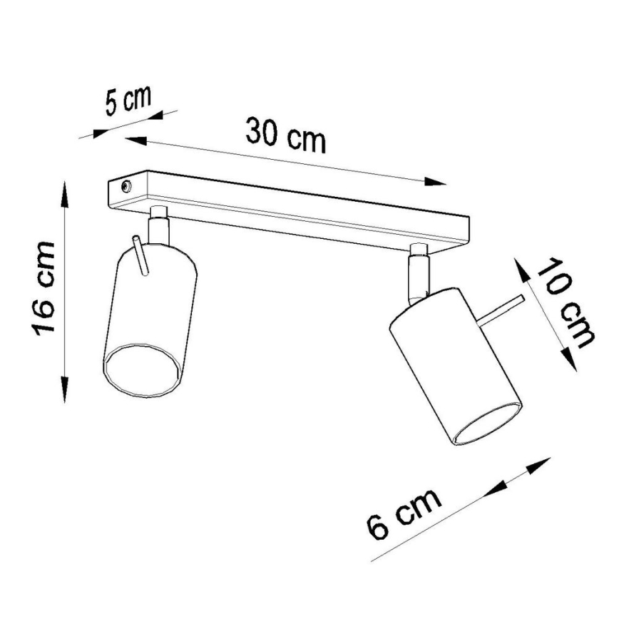 Spotlampe RING 2xGU10/10W/230V