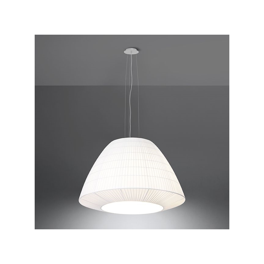 Pendel BELLA 3xE27/60W/230V diam. 60 cm hvid