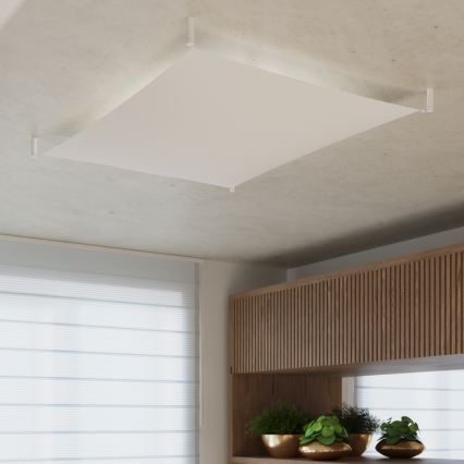 LED loftlampe LUNA 2xG13/8,5W/230V 80x105 cm hvid