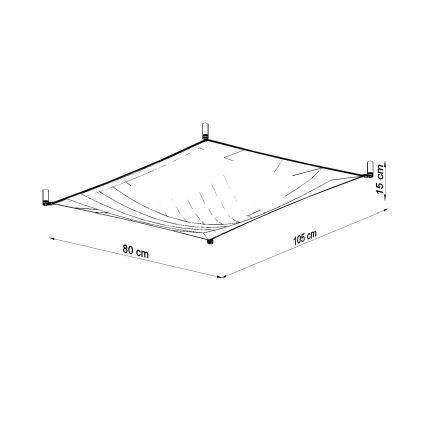 LED loftlampe LUNA 2xG13/8,5W/230V 80x105 cm hvid