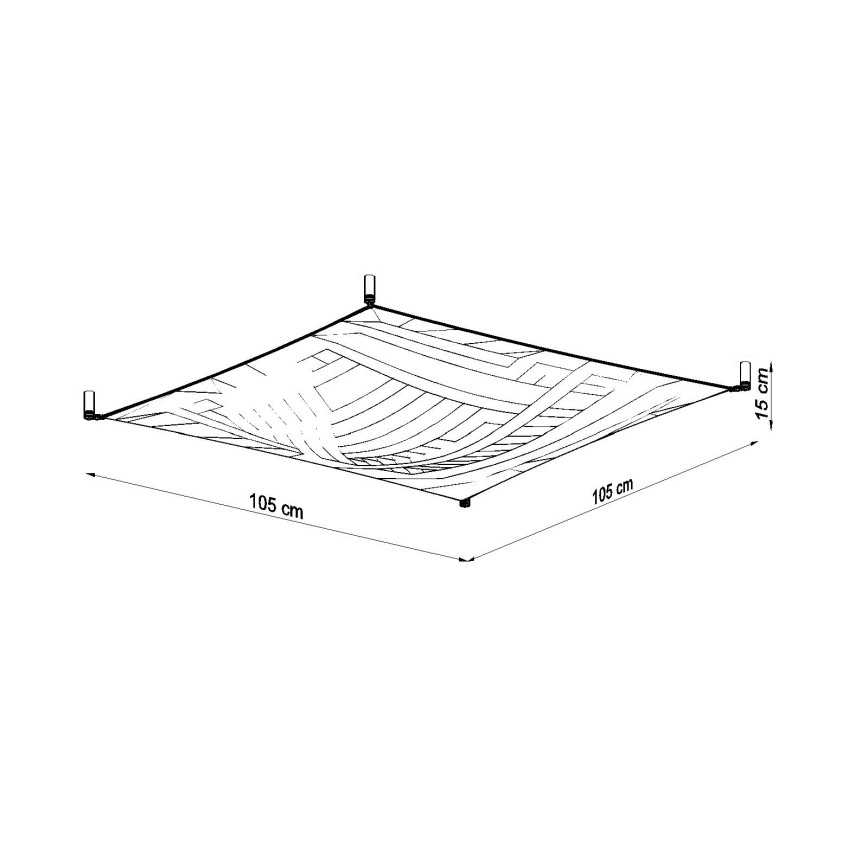 LED loftlampe LUNA 4xG13/8,5W/230V 105x105 cm hvid