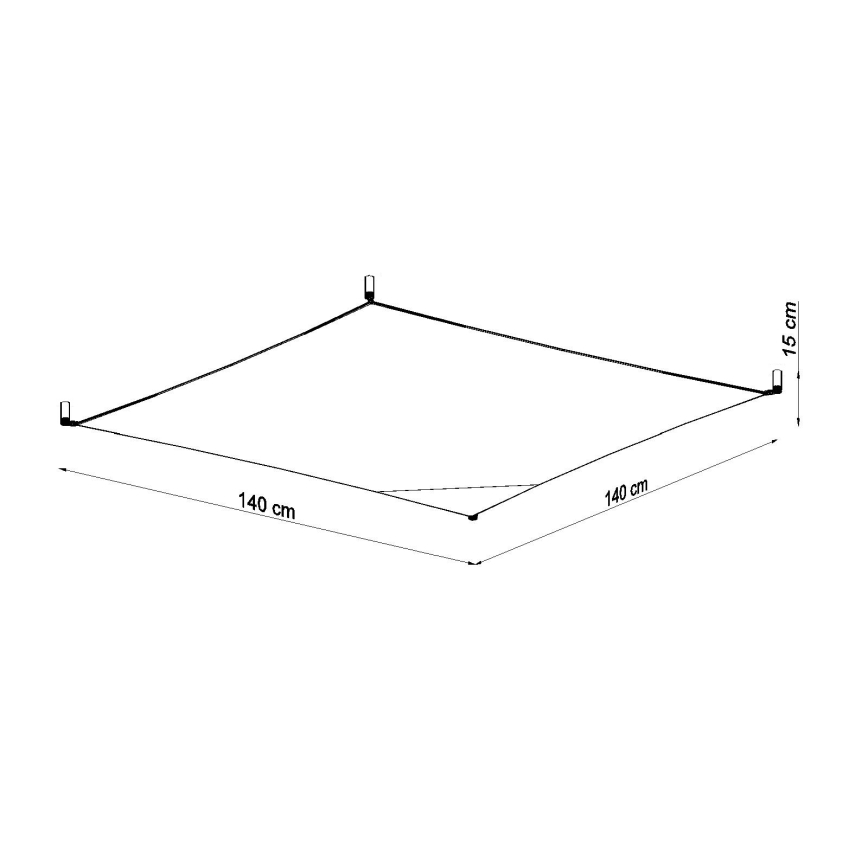 LED loftlampe LUNA 6xG13/8,5W/230V 140x140 cm hvid