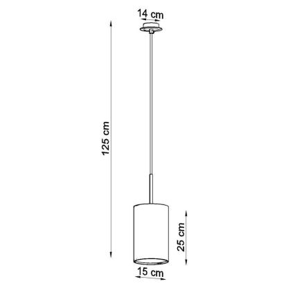 Pendel OTTO 1xE27/60W/230V diam. 15 cm hvid