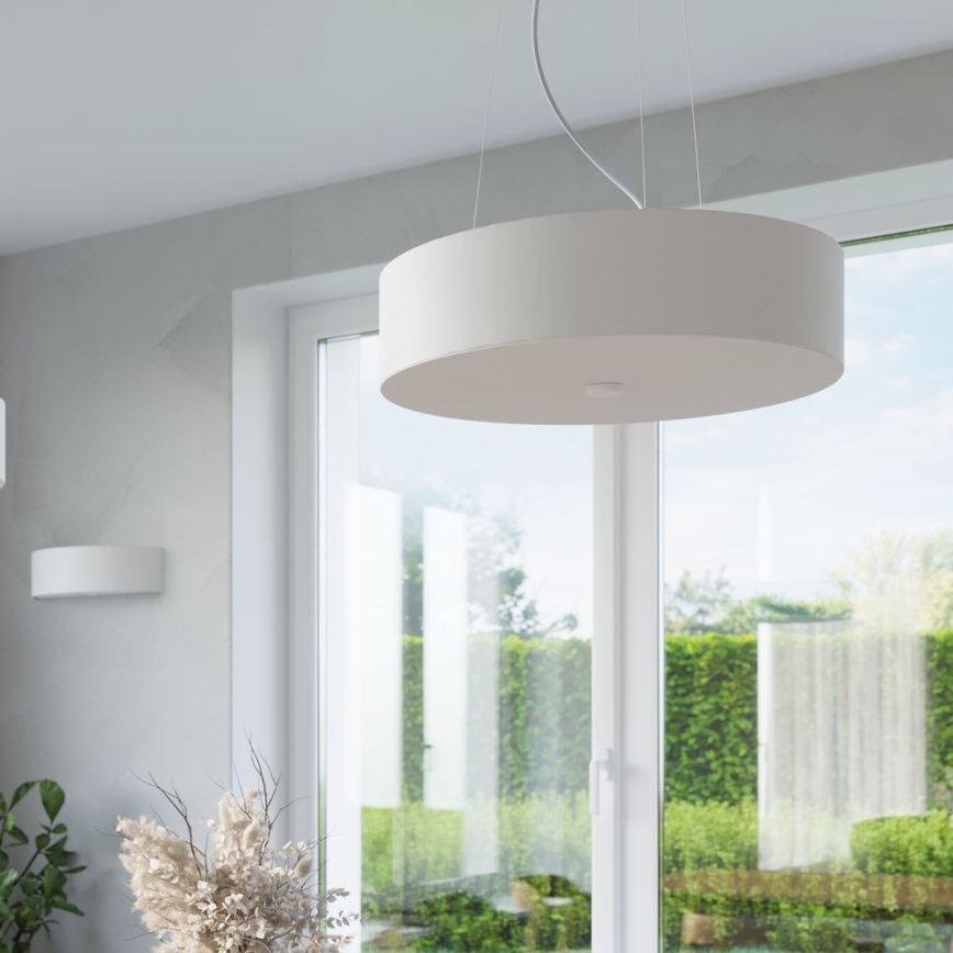 Pendel SKALA 3xE27/60W/230V diameter 30 cm hvid