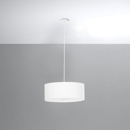 Pendel SKALA 3xE27/60W/230V diameter 30 cm hvid