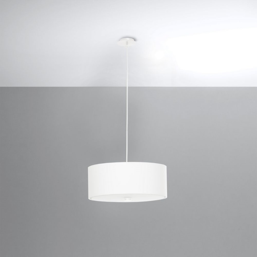 Pendel SKALA 3xE27/60W/230V diameter 30 cm hvid