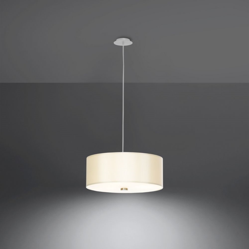 Pendel SKALA 3xE27/60W/230V diameter 30 cm hvid
