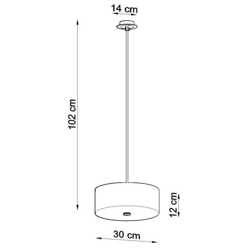 Pendel SKALA 3xE27/60W/230V diameter 30 cm hvid