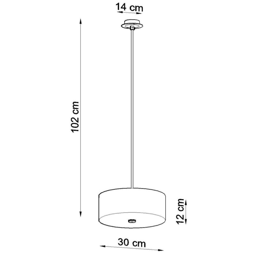 Pendel SKALA 3xE27/60W/230V diameter 30 cm sort