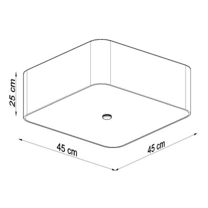 Loftlampe LOKKO 5xE27/60W/230V 45 cm hvid