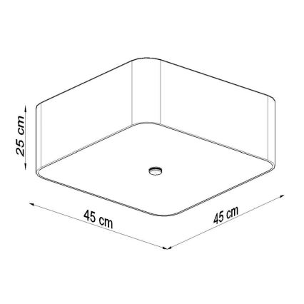 Loftlampe LOKKO 5xE27/60W/230V 45 cm sort