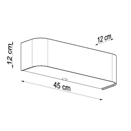 Væglampe LOKKO 2xE14/60W/230V hvid