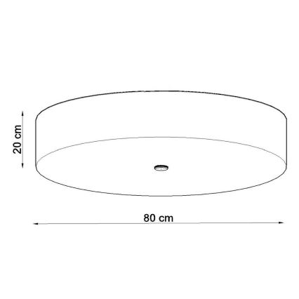 Loftlampe SKALA 6xE27/60W/230V diam. 80 cm sort