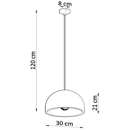 Pendel PABLITO 1xE27/60W/230V beton