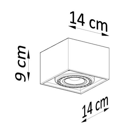 Loftlampe QUATRO AR111 1xGU10/40W/230V beton