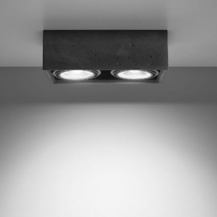 Loftlampe QUATRO AR111 2xGU10/40W/230V beton