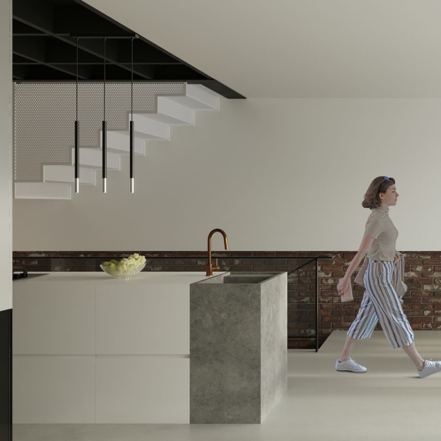 Pendel MOSAIC 1xG9/12W/230V sort/skinnende krom