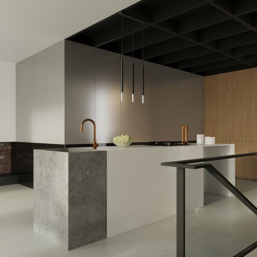 Pendel MOSAIC 3xG9/12W/230V sort/skinnende krom