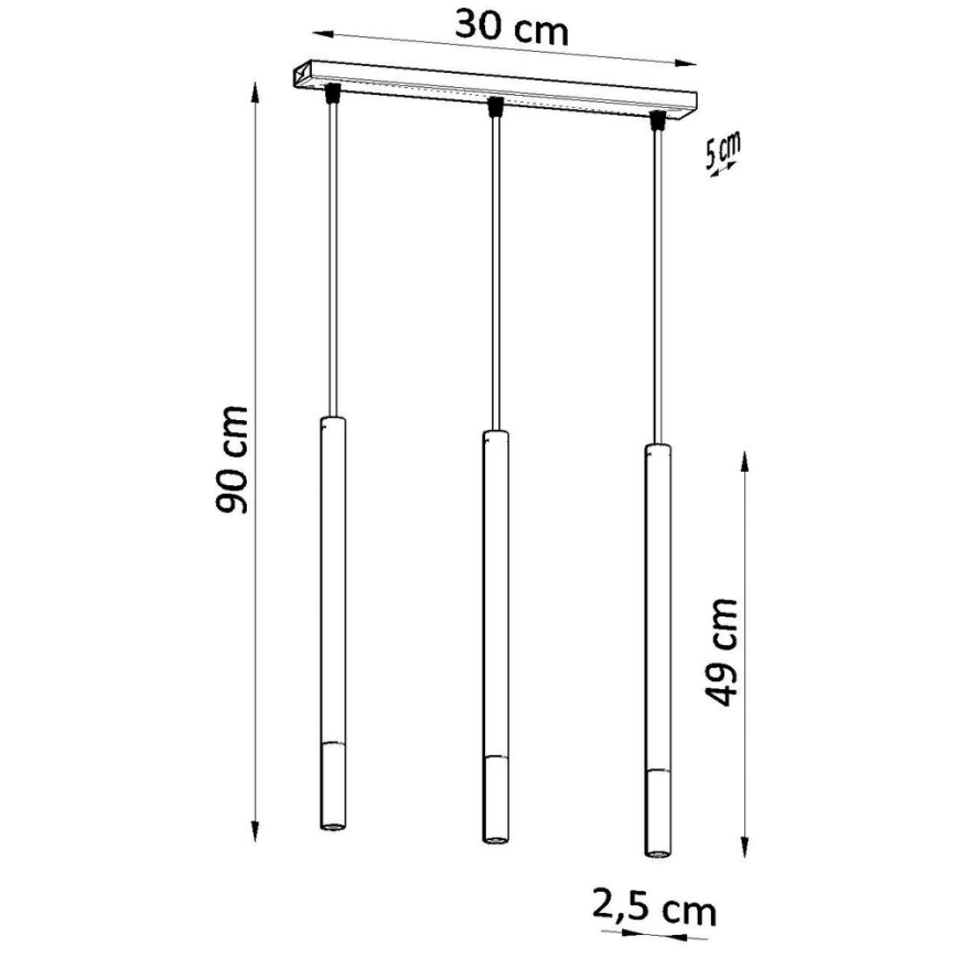 Pendel MOSAIC 3xG9/12W/230V sort/skinnende krom