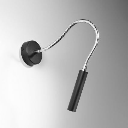 Fleksibel lille lampe AXIL 1xG9/12W/230V sort