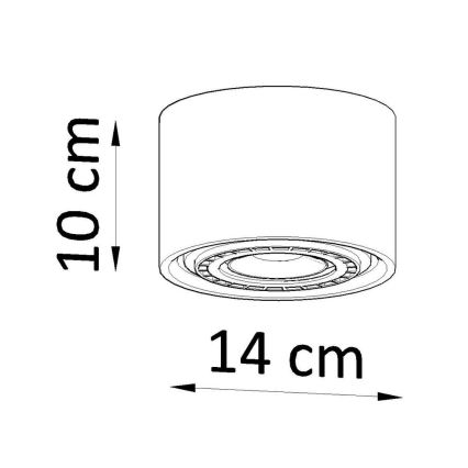 Loftlampe BASIC AR111 1xGU10/40W/230V bøg