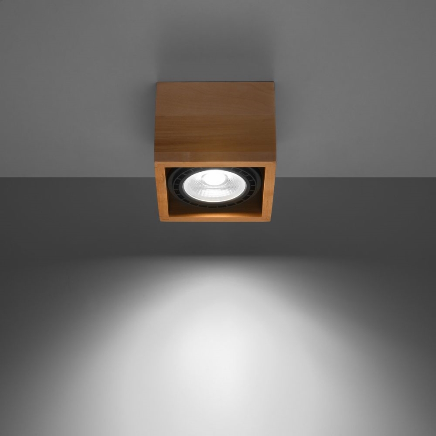 Loftlampe QUATRO AR111 1xGU10/40W/230V bøg