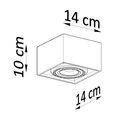 Loftlampe QUATRO AR111 1xGU10/40W/230V bøg