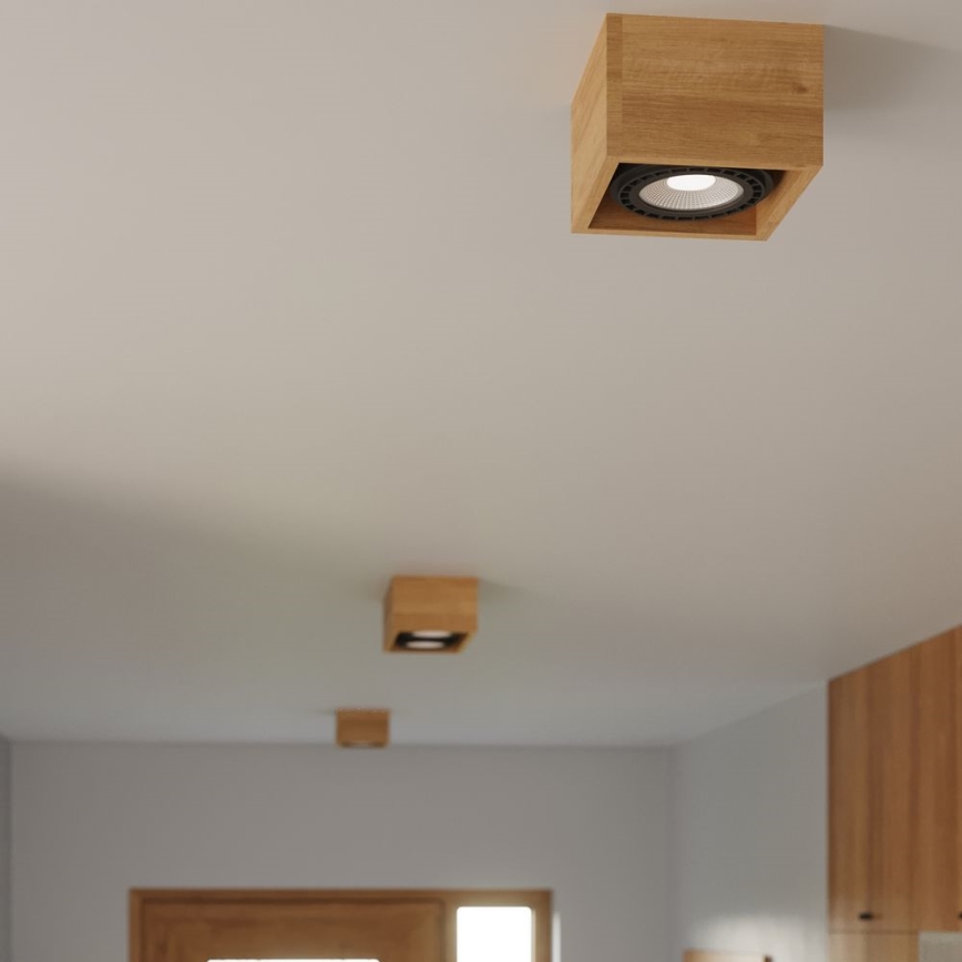 Loftlampe QUATRO AR111 2xGU10/40W/230V bøg