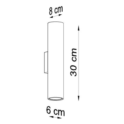 Væglampe LOOPEZ 2xGU10/10W/230V sort/kobber